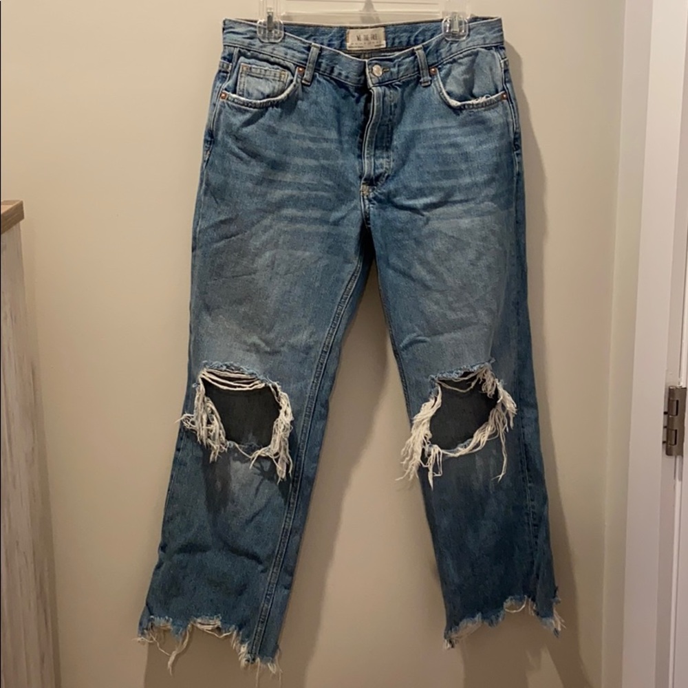 Free People Maggie Distressed Straight Jean